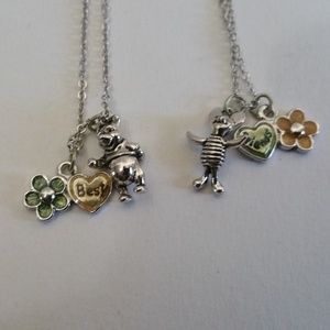 Silver Winnie the Pooh Friendship Necklaces